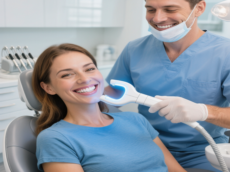 Professional teeth whitening by the best dentist in Hadapsar at Dr. Panjiar’s Multispeciality Dental Centre.