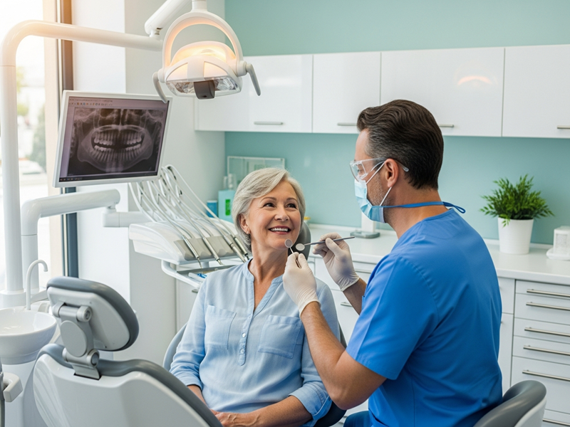 Senior patient receiving dental care at the Best Dental Clinic in Hadapsar