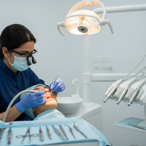 Best Dentist in Hadapsar performing a precision dental implant procedure